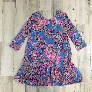 Lilly Pulitzer Jena Dress Multi Mermaid Grotto Girls M 6 7 EUC